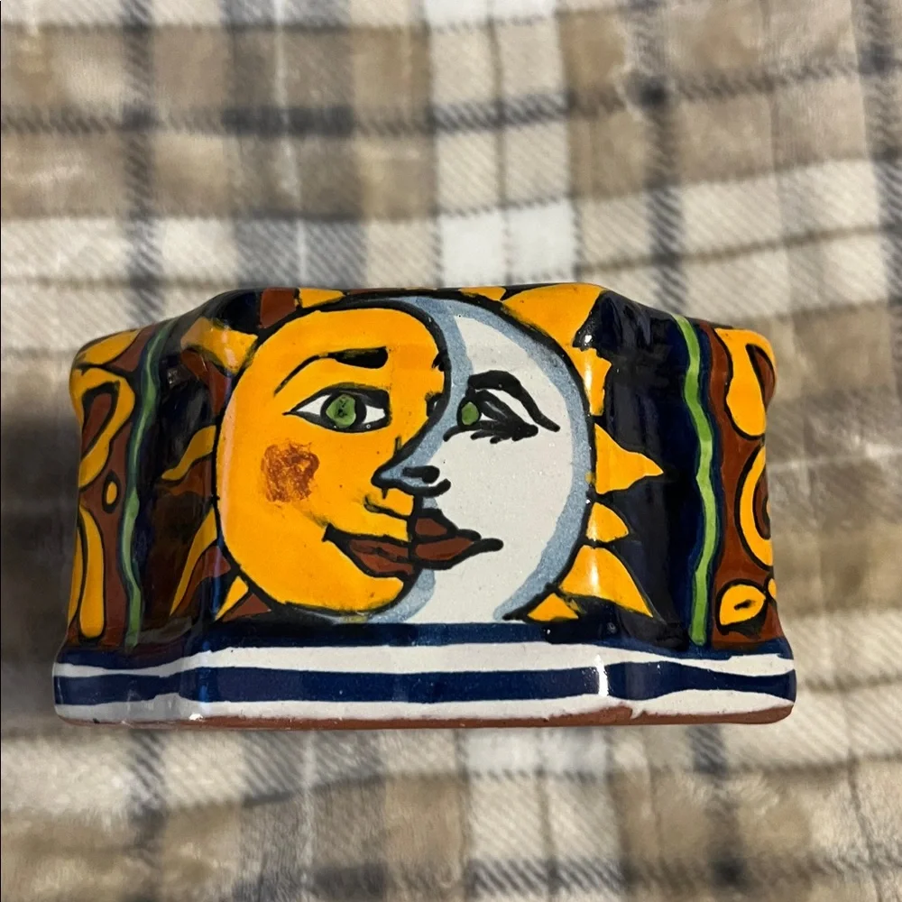 Vintage Sun and Moon Pottery Set